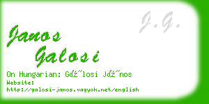 janos galosi business card